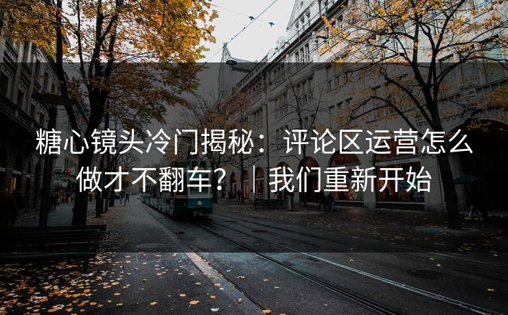 糖心镜头冷门揭秘：评论区运营怎么做才不翻车？｜我们重新开始